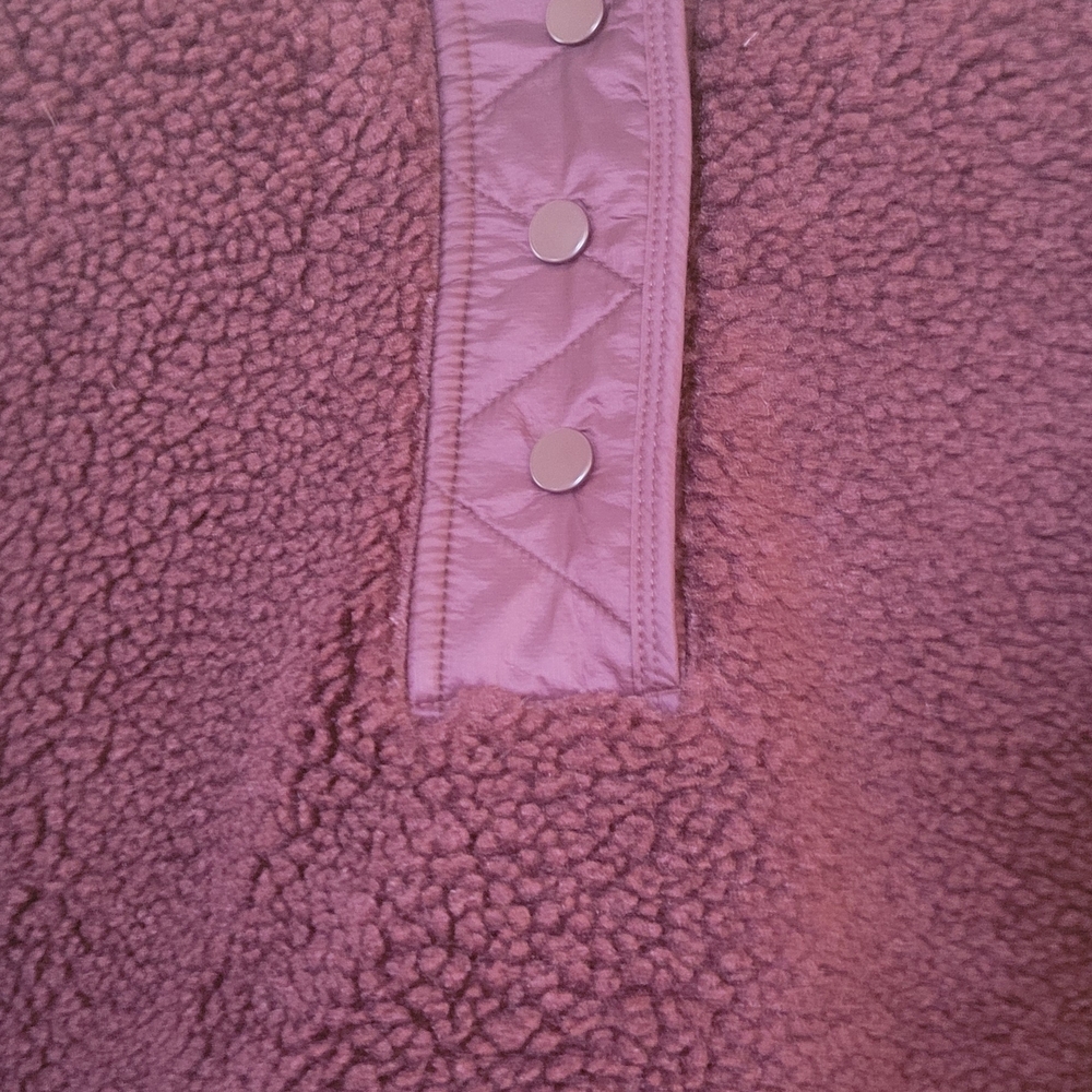 NWOT Athleta Burgundy Fleece Pullover - Picture 4 of 12